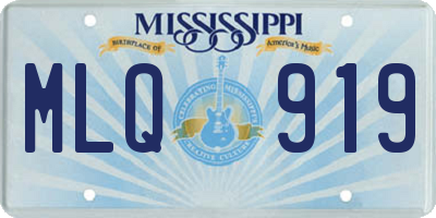 MS license plate MLQ919