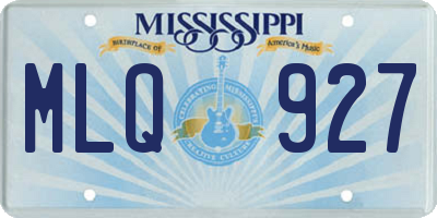 MS license plate MLQ927