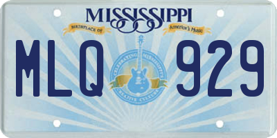 MS license plate MLQ929