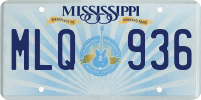 MS license plate MLQ936