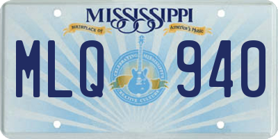 MS license plate MLQ940