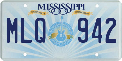 MS license plate MLQ942