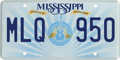 MS license plate MLQ950