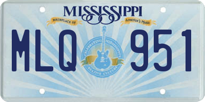 MS license plate MLQ951