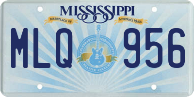 MS license plate MLQ956
