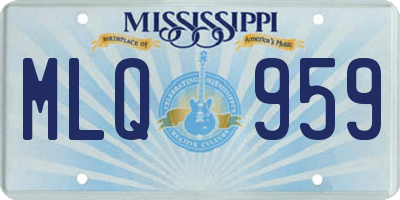 MS license plate MLQ959
