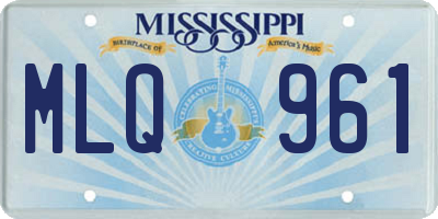 MS license plate MLQ961