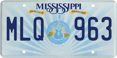 MS license plate MLQ963