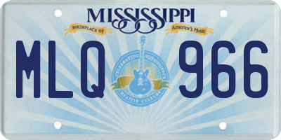 MS license plate MLQ966