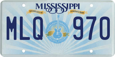 MS license plate MLQ970