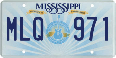 MS license plate MLQ971