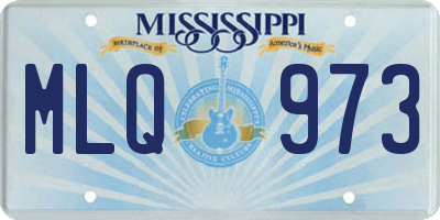 MS license plate MLQ973