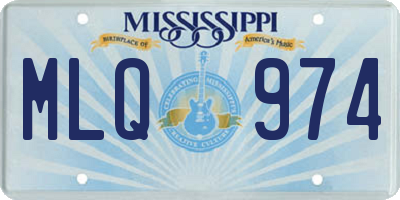 MS license plate MLQ974