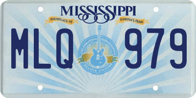 MS license plate MLQ979