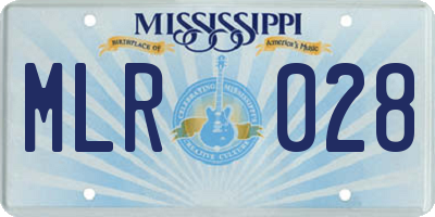 MS license plate MLR028
