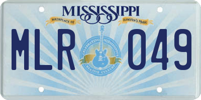 MS license plate MLR049