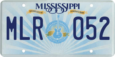 MS license plate MLR052