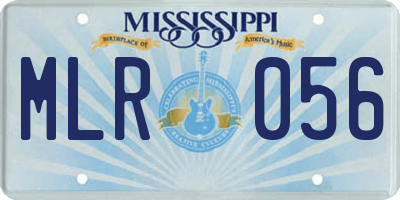 MS license plate MLR056