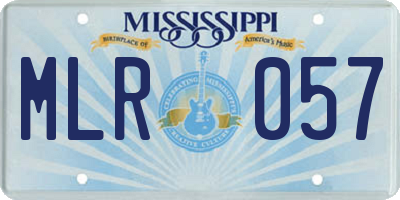 MS license plate MLR057