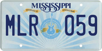 MS license plate MLR059