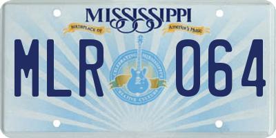 MS license plate MLR064