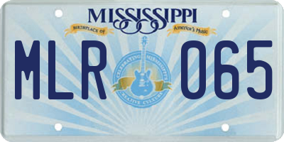 MS license plate MLR065