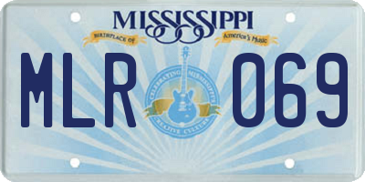 MS license plate MLR069