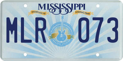 MS license plate MLR073
