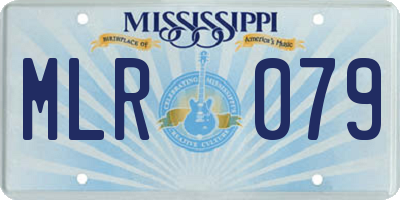 MS license plate MLR079
