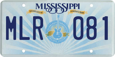 MS license plate MLR081