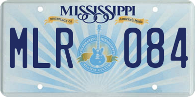 MS license plate MLR084