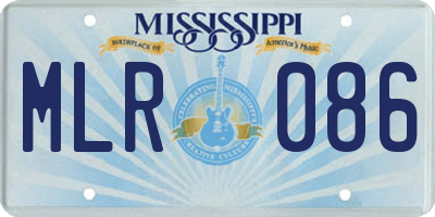 MS license plate MLR086