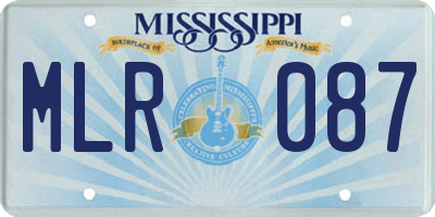 MS license plate MLR087