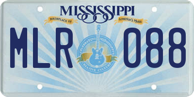 MS license plate MLR088