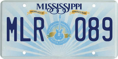 MS license plate MLR089