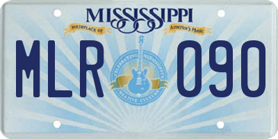 MS license plate MLR090