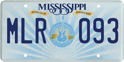 MS license plate MLR093