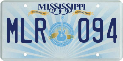 MS license plate MLR094