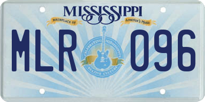MS license plate MLR096