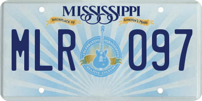 MS license plate MLR097