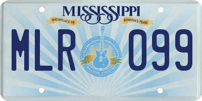 MS license plate MLR099
