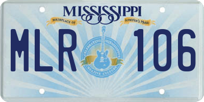 MS license plate MLR106