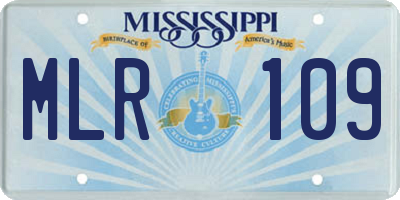 MS license plate MLR109