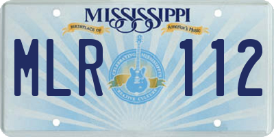 MS license plate MLR112