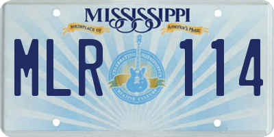MS license plate MLR114