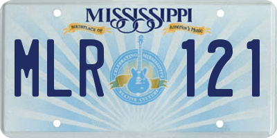 MS license plate MLR121