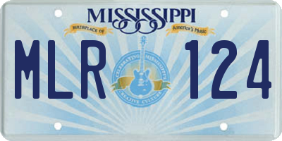 MS license plate MLR124