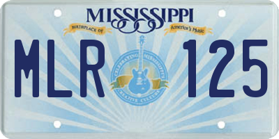 MS license plate MLR125