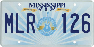 MS license plate MLR126