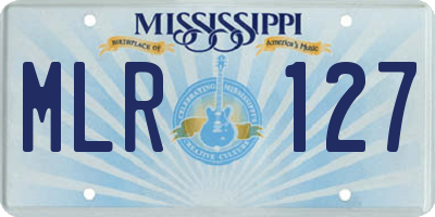 MS license plate MLR127